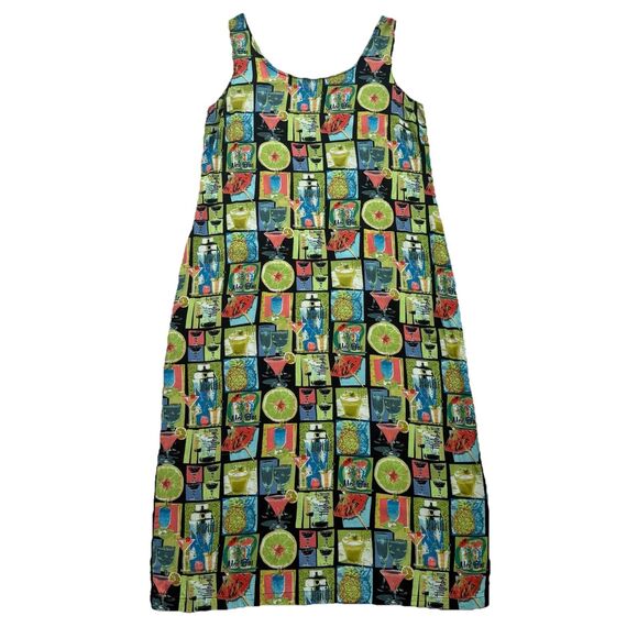 VTG Weekend Traffic Dress Womens XL Sleeveless Pullover  Vacation Alcohol Drinks - Picture 1 of 9